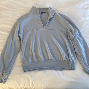 Brandy Melville Blue Halfzip Pullover